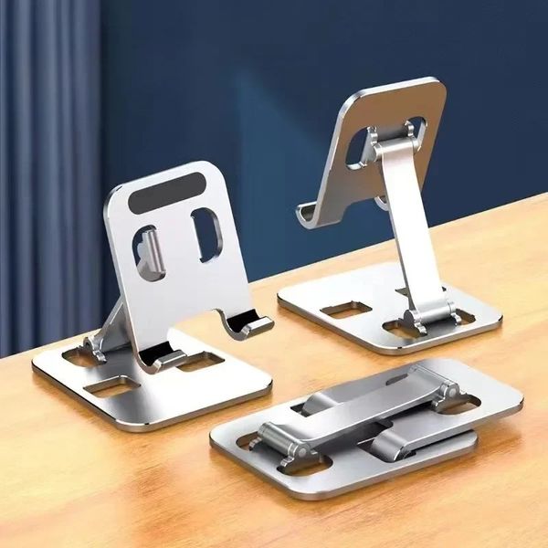 2024 Universal All Aluminum Ligy dobrável Helvador de telefone Montante suporte para suporte para celular para comprimido de mesa de mesa de mesa- Para suporte de telefone dobrável