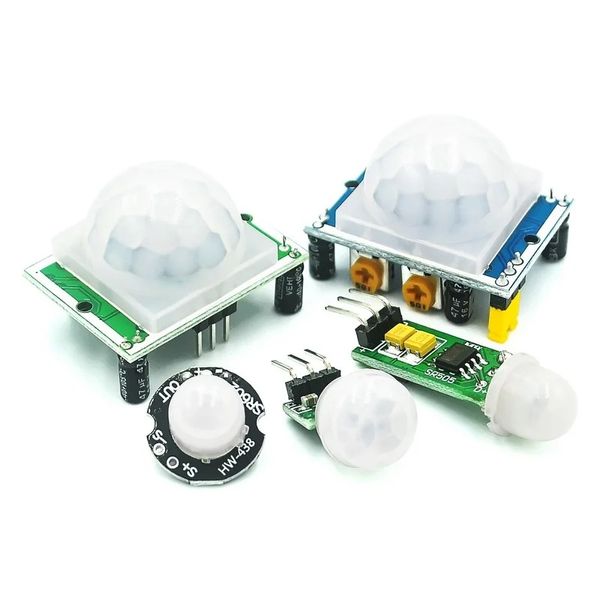 2024 HC-SR501 IR Pyroelektrische Infrarot-PIR-Bewegungssensor-Detektormodul für Arduino für Raspberry-PI-Kits + Case2 einstellen.Für Himbeer -Pi -Detektor
