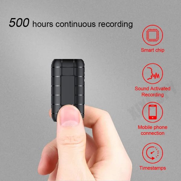 Рекордер цифровой голосовой рекордер Mini Voice Actived Recorder 500 часов цифровой записывающей устройства Профессиональный звуковой диктофон аудио микро микро