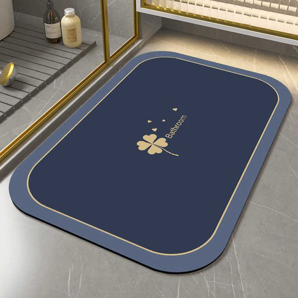 Ковры с минималистским стилем диатомового коврика земли для бытовой ванной комнаты против износостойкой и впитывания H240517