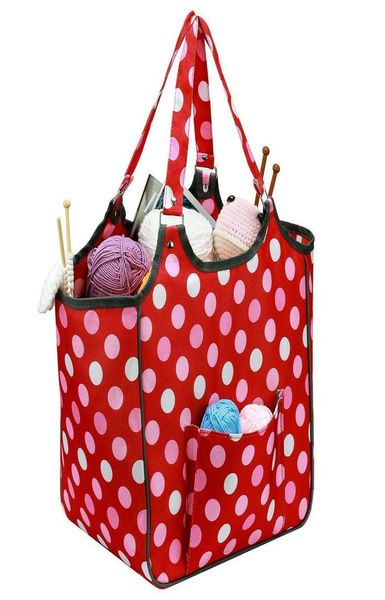 Borsa per maglieria portatile Borsa di stoccaggio del filo per ganci all'uncinetto di lana aghi da cucina per le forniture di cucitura set organizzatore domestico fai -da -te T27932943