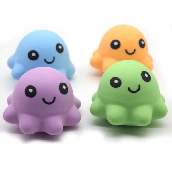 10pcs Dekompression Spielzeug Kaii Gummi -Oktopus Squishies Mochi Anima Squishy Toys Octopus Kids Anti Stress Ball Squeeze Party bevorzugt Stressabbauspielzeug.