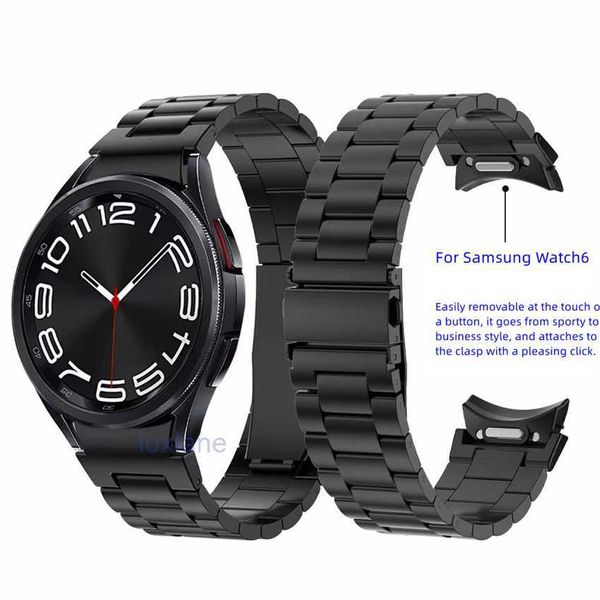 Quick Release metal Watchband SmartWatch Men Sainaless Steel Watch Band для Samsung Watch 6 Classic Strap