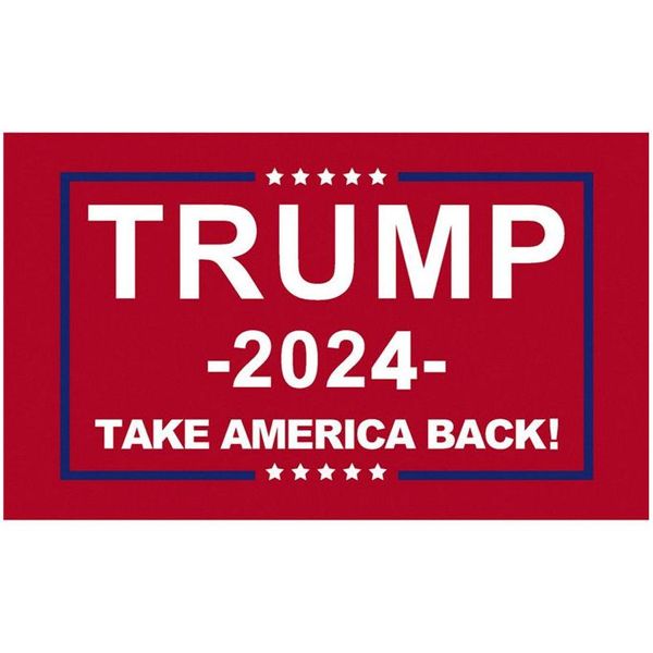 BANNER FLAGS Donald Trump Auto adesivi per auto 2024 da 3,9x5,9 pollici adesivi per paraurti mantieni l'America grande decalcomania per la casa per laptop Windows Styling DHFX4