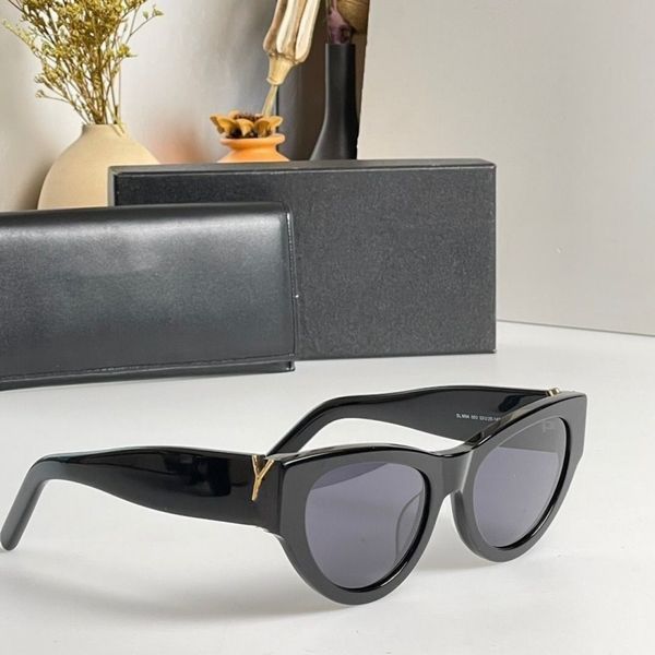 Occhiali da sole di lusso per donna e uomo designer logo yslm stessi occhiali in stile classici occhiali stretti con telafella con cornice con scatola aaaaa