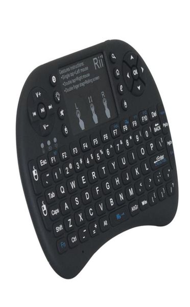 Nuova tastiera inglese retroilluminata RII I8 2 Mini tastiera e mouse Mini 4G per mini PC Smart TV Box293E8269700