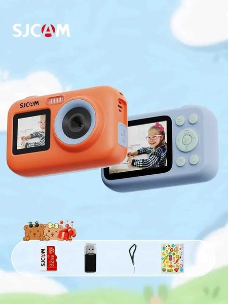 Videocamere Azione sportiva SJCAM Funcamdual Schermata per bambini Camera 1080p Preschool Camera da giocattolo per la fotocamera fai -da -te fotografia digitale regalo di compleanno per la fotocamera per la fotocamera per il compleanno