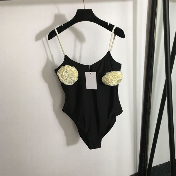 Blumenfrauen Badeanzüge Unterwäsche Luxus kontastet Farbe Strand BH BHSKOwe Sexy Low Rücken Badekleidung Sporty Bikinis Sommer Ein Stück gepolstert Badeanzug Dame Badeanzug