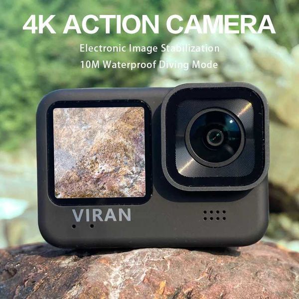 Sport-Action-Videokameras Cerastes 2023 New 4K60FPS WiFi Anti-Shake-Action-Kamera Gehen Sie mit Fernbedienungsbildschirm Waterd Sportkamera Pro Drive Recorder J240514