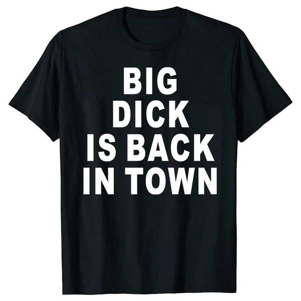 Camisetas masculinas Novidade Big Dick retorna à camiseta da cidade Graphic Cotton Streetwear Manutenção curta T-shirt de sexo adulto