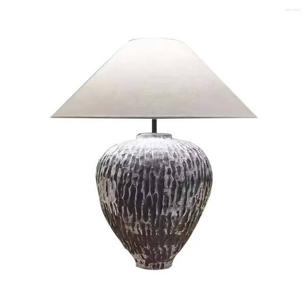 Tischlampen chinesischer Stil handgefertigter Keramiklampe Retro für Schlafzimmer Nacht