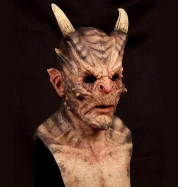Halween Devil Masks Face Copertura Horror Cosplay Chieno oggetto di applicazione Masquerade Performance Props Scary Horns Masks64590075355097