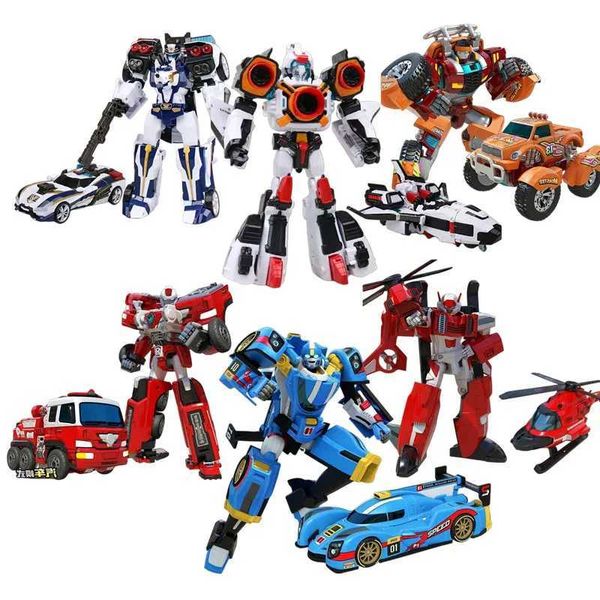 Transformation Toys robot Tobot Brothers Animation trasforma le auto in giocattoli robot cartone animato coreano grande veicolo di trasformazione di trasformati giocattolo per auto dighi d240517