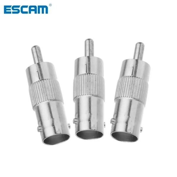 ESCAM 10pcs BNC da femmina a RCA Connettore cavo coassiale Adattatore Adattatore Adattatore per la telecamera CCTV Sistema di sicurezza della telecamera audio