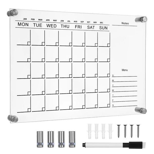 Kühlschrank Whiteboard für Wall Clear Monatly Weekly Planer Calendar Board Calendar Message Board House School 240430