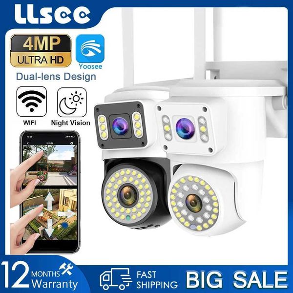 Беспроводные наборы камеры LLSEE 8MP 4K WIRELESS WIFI Outdoor Monitoring Security CCTV камера YOOSEE 360 Полноцветный инфракрасный водонепроницаемый и водонепроницаемый J240518