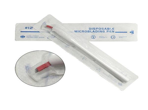 Pacchetto blister bianco microblading microblading penna con lama cf u ago per microlading manuale a meno di microblade 9885247