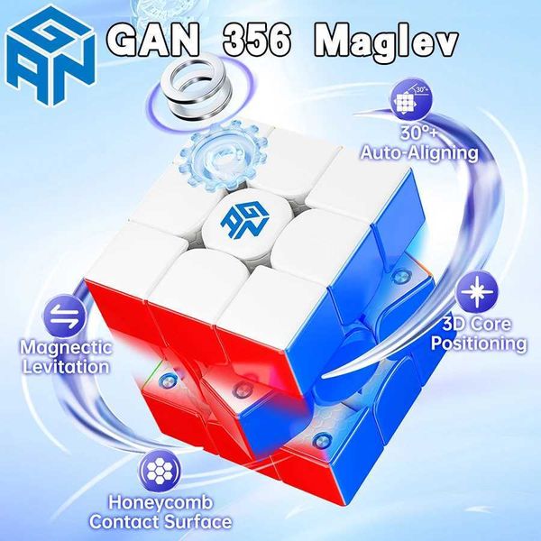 Cubi magici gan 356 Maglev UV Speed Magnetic Speed Cube 3x3x3 magico puzzle giocattoli professionisti giocattoli Gan 356 m cubos Magico logic Toys Game Y240518