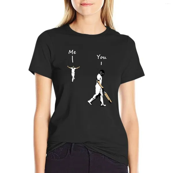 T-shirt da cricket da donna da donna Toplette carine camicette magliette nere per donne