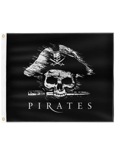 Davy Jones Pirate 3x5ft schwarze Flaggen im Freien 150 x 90 cm Banner 100D Polyester Hochqualität Lebendige Farbe Zwei Messing -Grommets1275245