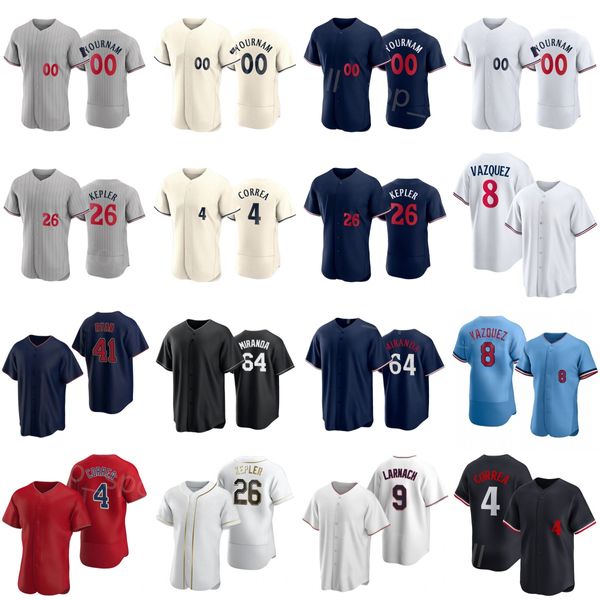 2024 Equipe Baseball 12 Kyle Farmer Jerseys 41 Joe Ryan 49 Pablo Lopez 17 Bailey Ober 64 Jose Miranda Trevor Larnach Carlos Correa Max Kepler Lady Mans Child Shuangcheng