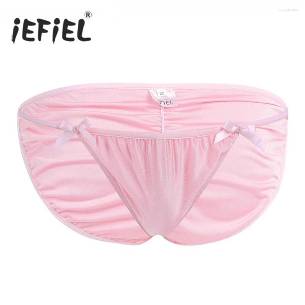 Трусы Iefiel Pink Sexy Painties для мужчин нижнее белье Bownot