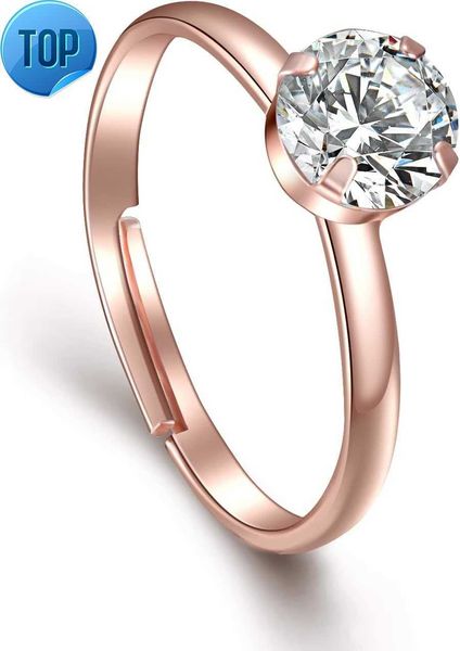 40 Pack Roségold Diamond Verlobungsringe für Brautduschenparty Spiel Hochzeitstisch Dekorationen