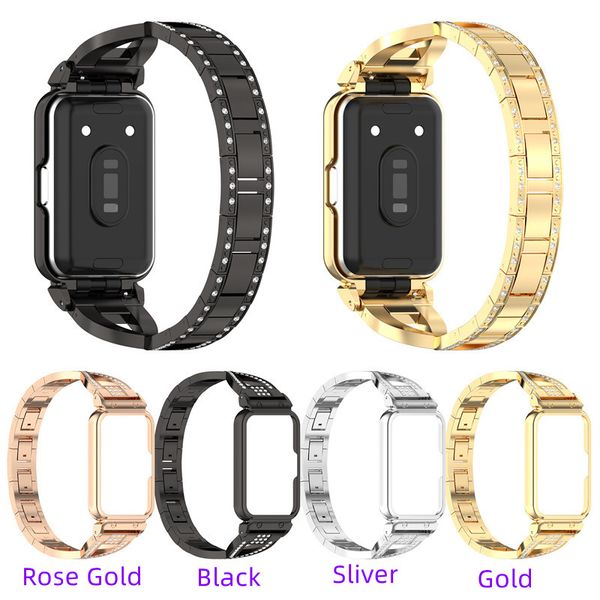 Diamond Metal Band per Galaxy Fit3 Fit 3 Cinta Smart Watch Bracciale Bracciale Plattoni per Samsung Sm- R390