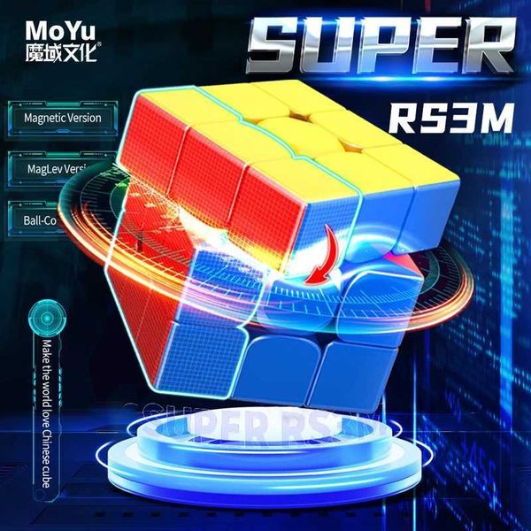 Magic Cubes Moyu Super Rs3m 3x3 Magnetic Magic Cube Maglev Ball Core Speedcube 33 Professional 3x3x3 Geschwindigkeitspuzzle Kinder Spielzeug Cubo Magico Y240518
