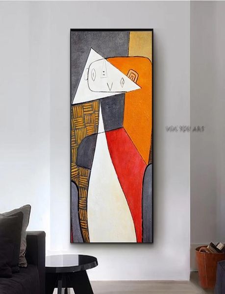 Dipinti a olio Picasso su tela famose riproduzioni di arte astratta poster murali e fatti a mano per decorazioni per soggiorno senza cornice 2103105458596