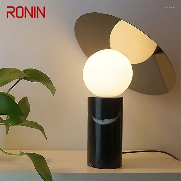 Настольные лампы Ronin Modern Office Light Creative Design Simple Marble Dest Lamp Last Decorative для фойе гостиной спальня