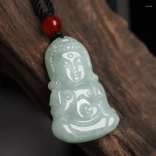 Colares pendentes naturais Mianmar Fake Jadeite Baby Buda Jade Children
