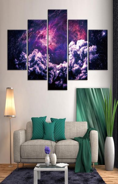 5 Panel Universe Landscape Wandkunst Bilder Leinwand Malerei und Plakate für Wohnzimmer Home Dekoration Gicnee Artwork5059719