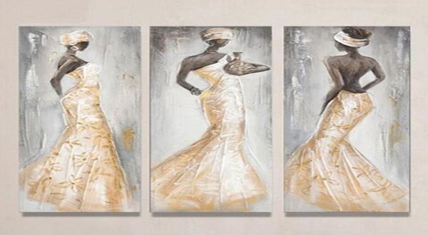 Ручная нарисованная абстрактная фигура картины маслом на холсте сексуальные женщины Африки Женщины живопись современным домашним декором стены художественные картинки подарок 9546253