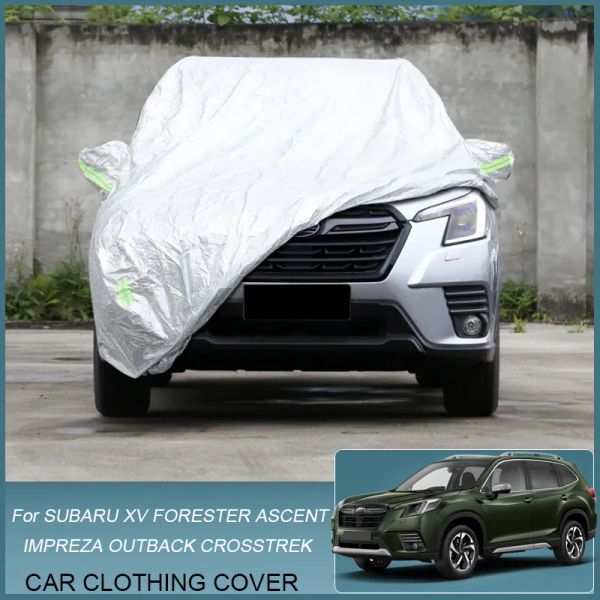 Capas cobertura de carro cheio de gelo pó de neve de neve à prova d'água para subaru ascensão xv crosstrek Forester Impreza Legacy Outback Acessórios automobilísticos