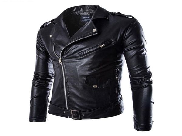 Men039s Locomotive Jackets de couro de moda Moda de moda Jaqueta de motociclista Homem Homme Jaqueta Couro Masculina Pu Leather Mens29666749