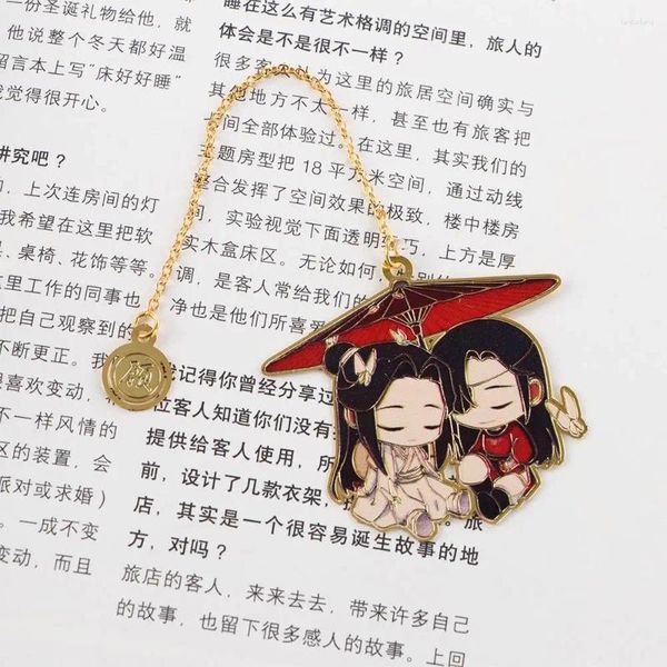 Metal Hollowing Bookmark Book Marker di Mo Dao Zu Shi Wei Wuxian Lan Wangji Supply School Student Gift Supplies