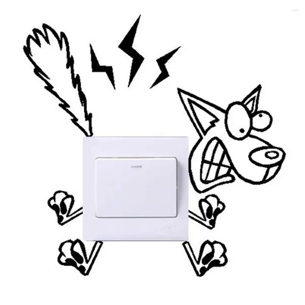 Adesivi da parete Careoli Cartoon Animali Switch Light Decals Decorazione del soggiorno murale