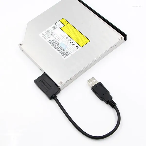 Cabos de computador Notebook USB 2.0 Naar Mini Sata II 7 6 Conversor de adaptador de 13 pinos Kabel Voor Laptop DVD/CD ROM ROM Slimline Data Data Cord