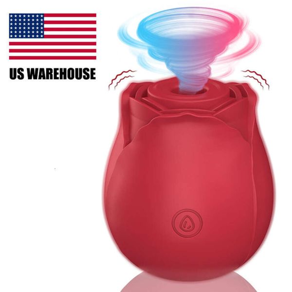 USA Warehouse Stock Amazon Hot Sale Sex Toys Erwachsener G Spot rot Rose Vibrator für Frauen Klitoralsecking Vibrator