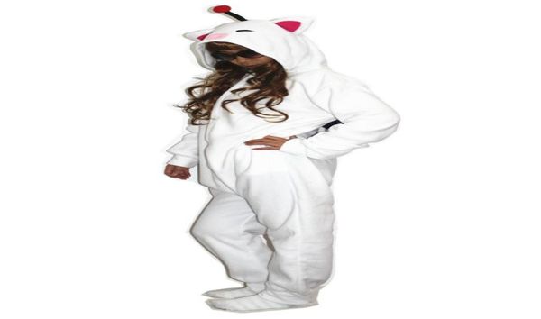 Moogle Final Fantasy Cosplay Kostüm für Erwachsene039s Cartoon Kigurumi Polar Fleece Kostüm für Halloween Carnival Neujahrsparty8825538