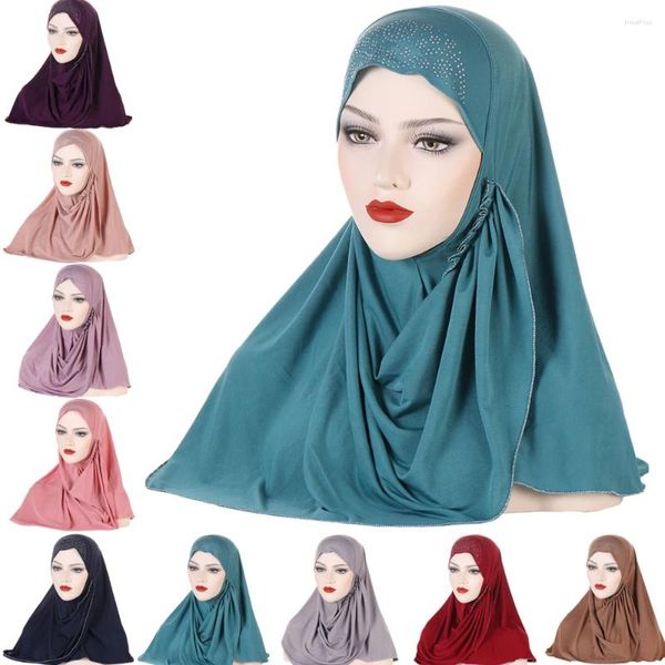 Этническая одежда высококачественная мусульманские женщины тянут на платке мгновенный хиджаб шарф Исламская молитва