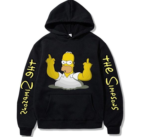 2020 Simpsons Hoodies Streetwear Das Simpson Sweatshirt Männer Mode Herbst Winter Hip Hop Hoodie Pullover1507183