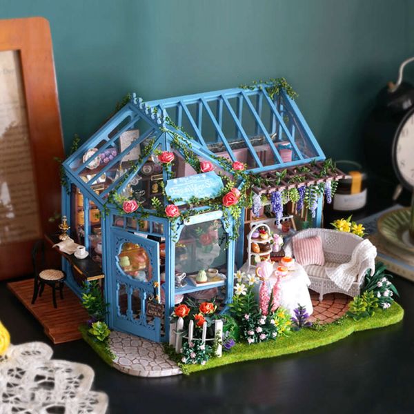 Doll House Mini DIY Small Kit Produktionsraum Prinzessin Spielzeug, Heimschlafzimmer -Dekoration mit Möbeln Holz Craf