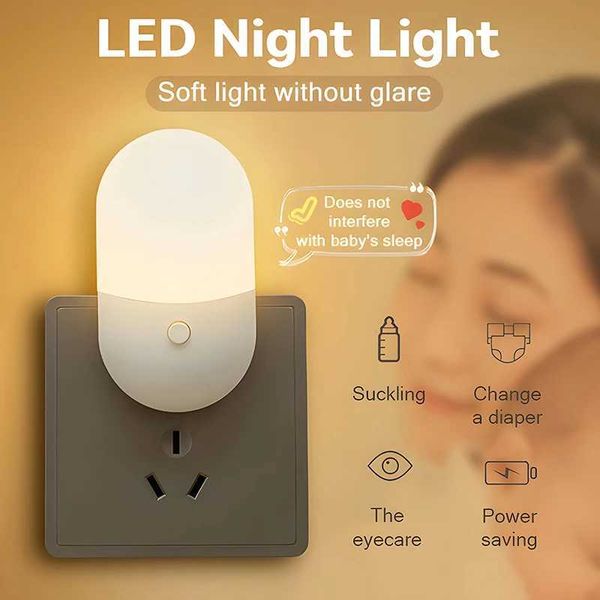 Lampade sfumature a LED Light Switch Light Light Eu US US CAMERA BAGNA MINI NOTTE LIGHT CINETTO CHIE NOTTE LIGHT GIOCO Y2405203WVV