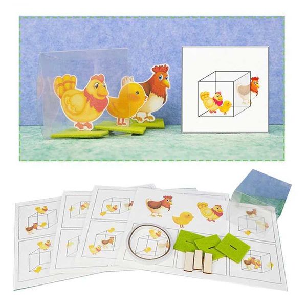 Aircraft Modle Preschool Montessori Materials Fai da te Giochi matematici per la direzione animale Matching Games Education Education Learning Toys Logica