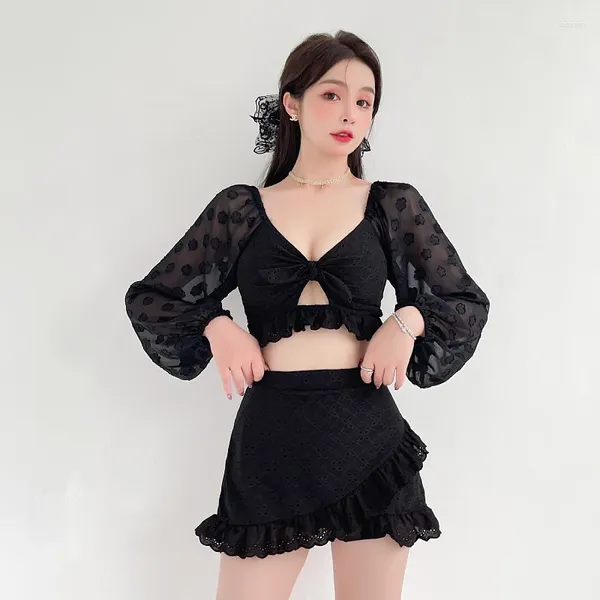 Frauen Badebekleidung Ladies Korean 2024 Stil Badeanzug Split sexy Pure Desire Wind Springs Deckbauch Fleisch Badeanzüge Großhandel Großhandel