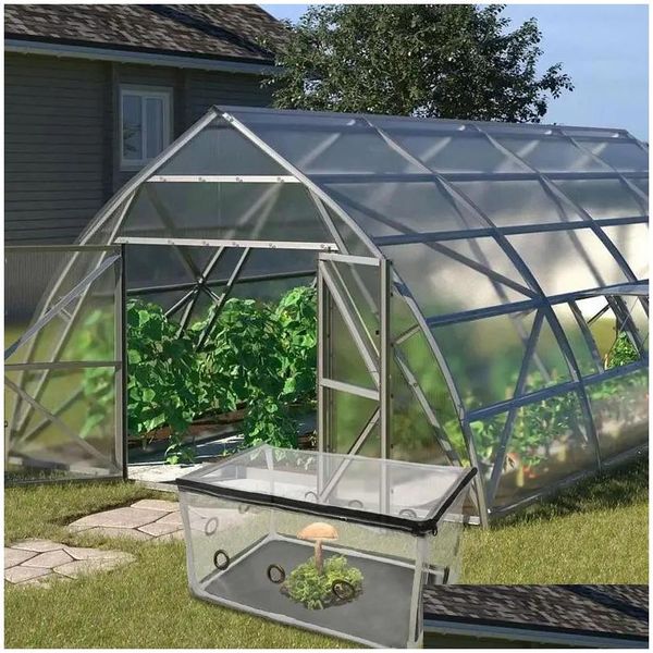 Garten Gewächshäuser kleiner Gewächshaus Top Reißverschlussanlage Anbau Container Kompakt und Anti-UV-Pilzanbau Kit Horticture Lieferungen DH4X9