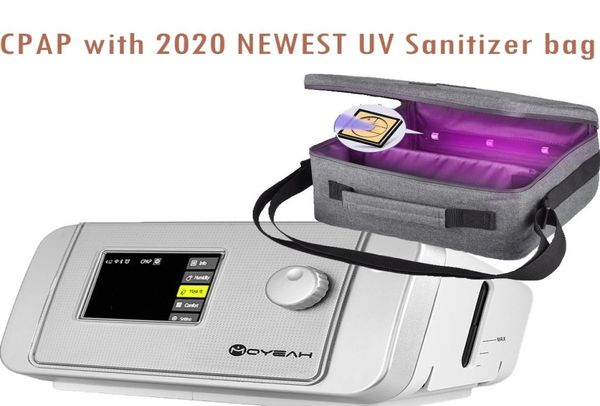 Moyeah Auto CPAPAP -Schnarchmaschine mit UV -Desinfektionsbeutel -Set tragbarer Atemgerät1047520