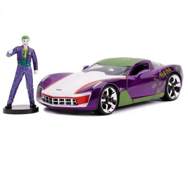 Diecast Model Cars Jada 1 24 Scala 2009 Chevrolet Corvette Stingray Custom with Action figura Diecast veicoli giocattolo modello Chevy Car Toy Y240520WFH8